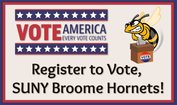 Register to Vote SUNY Broome Hornets