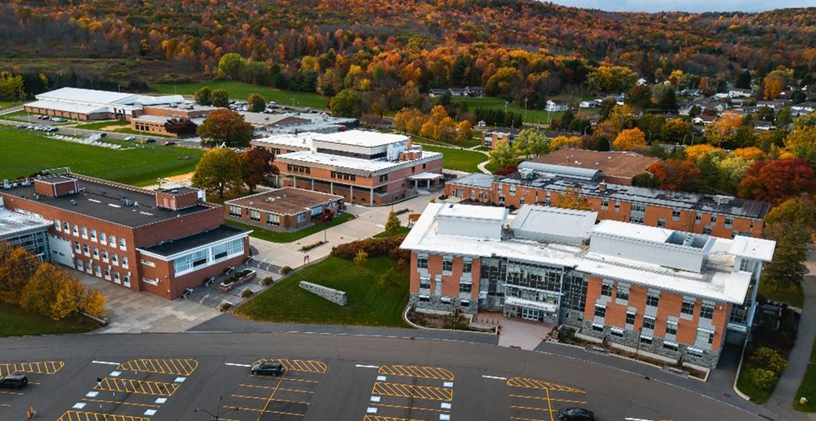 Drone view of SUNY Broome campus